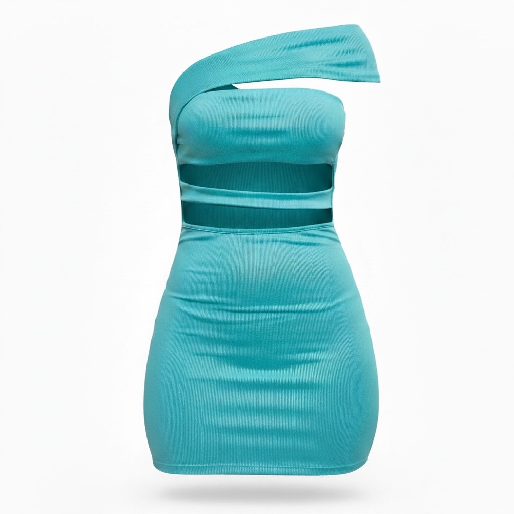 Symphony Mini Ribbed Cutout Dress NWT